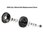 Lippert K-122460 Brake H&D 545, 3.5k, 1/2" Stud Complete Pre Greased Kit